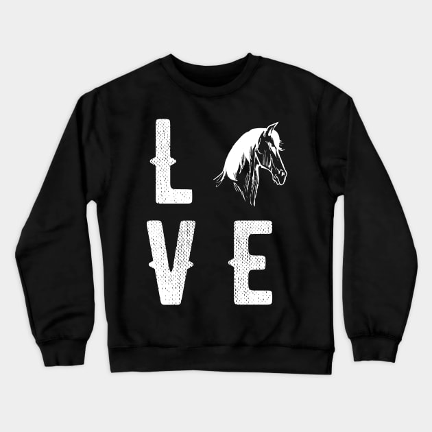 Love Horses Crewneck Sweatshirt by captainmood